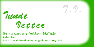 tunde vetter business card